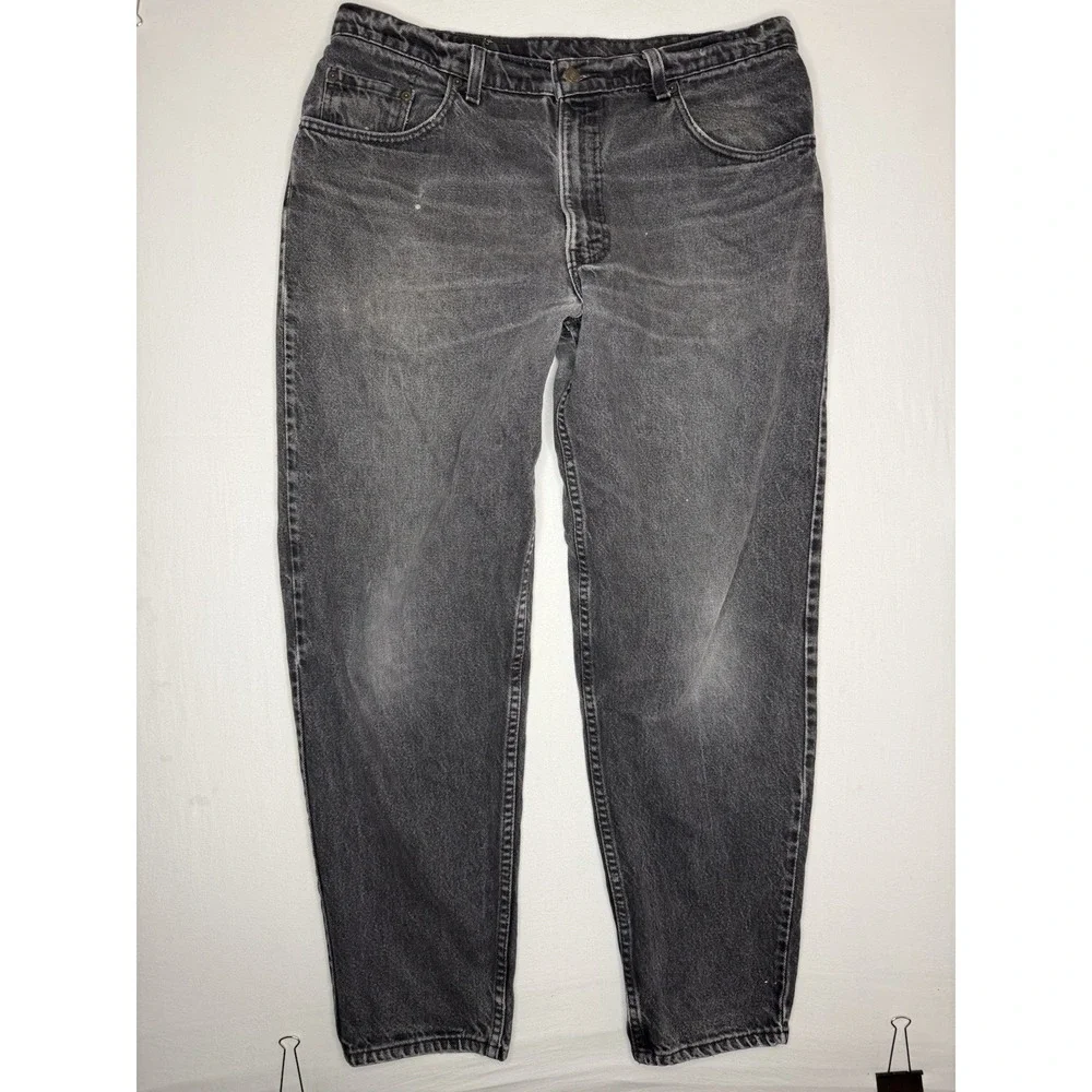 Vintage Levi's 560 Jeans 38x32 Black Loose Tapered Made in USA 90's 1993 Fading